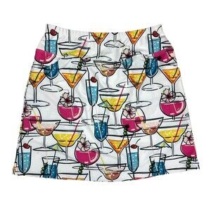 B Skinz Club House Skort  Women's XS  White Cocktails Activewear Pull-on